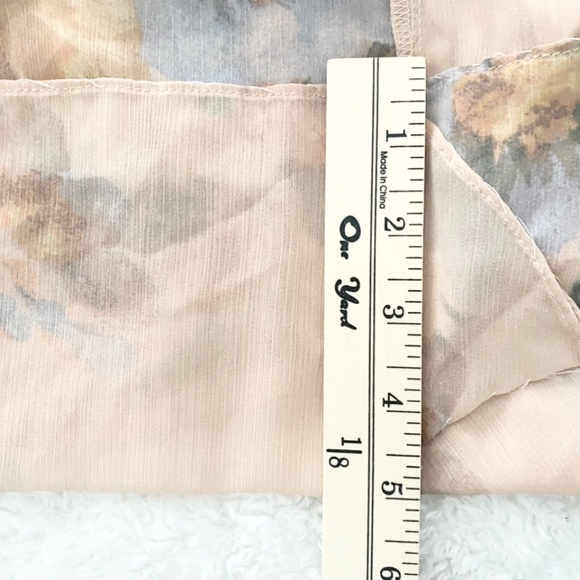 RARE Ralph Lauren LRL Floral Crinkled Georgette Gown Plus-size 18 - Picture 11 of 11